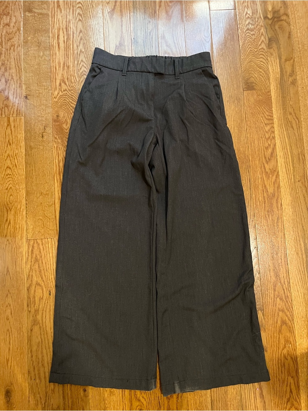 American Eagle Wide Leg Trouser Size 0 Short Brown/Olive Moss